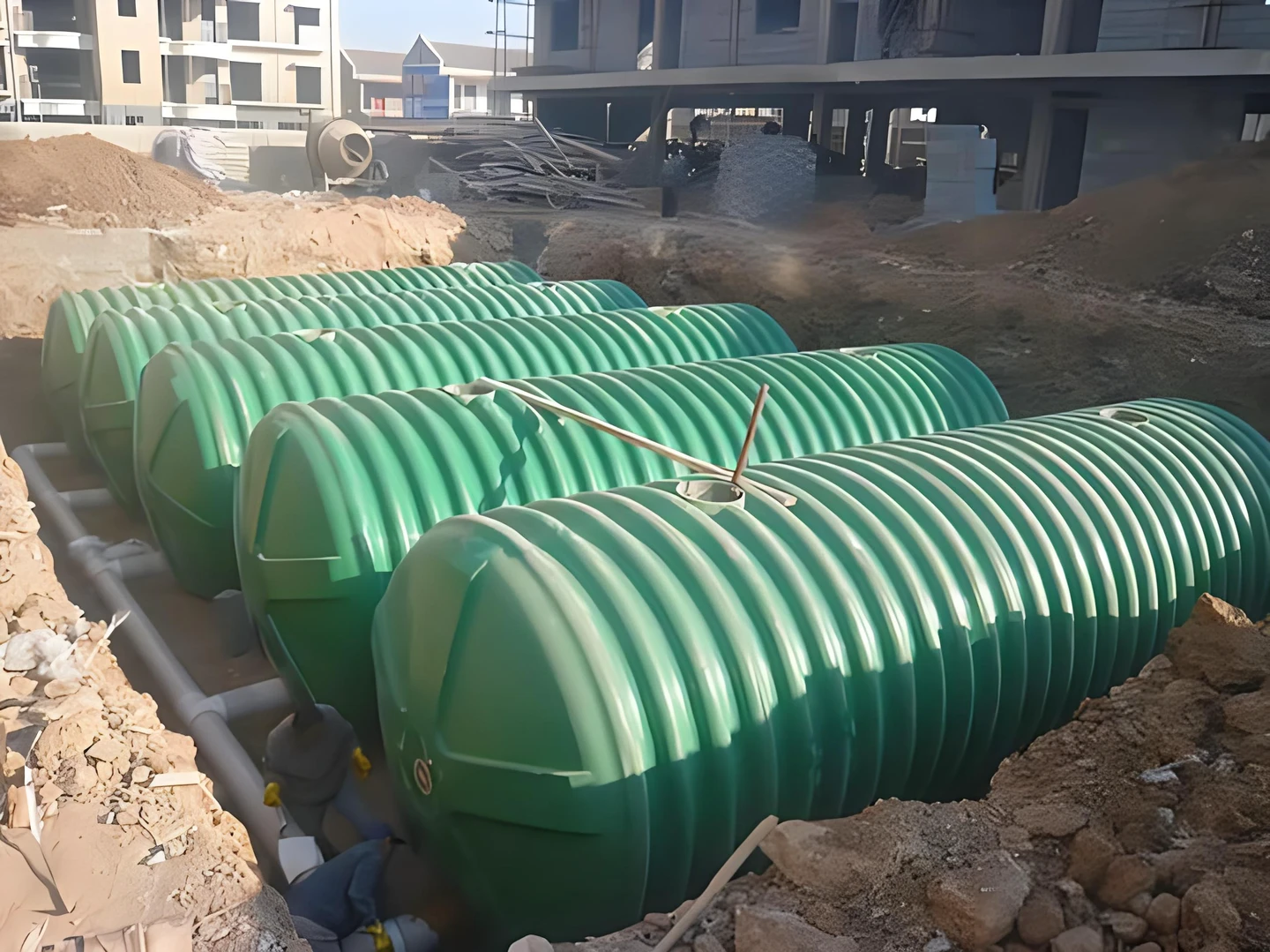 波纹玻璃钢化粪池-yjbh整体化粪池